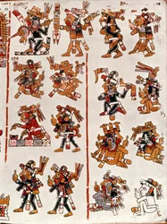 Códice mexicano que muestra la genealogía de la civilización azteca